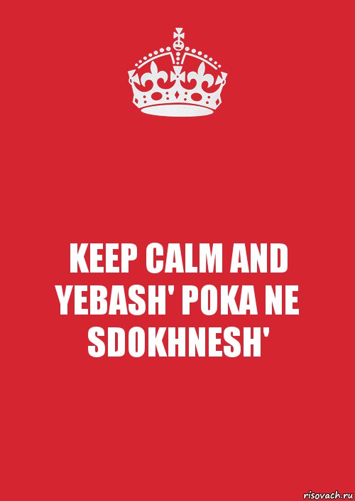 KEEP CALM AND YEBASH' POKA NE SDOKHNESH', Комикс Keep Calm 3