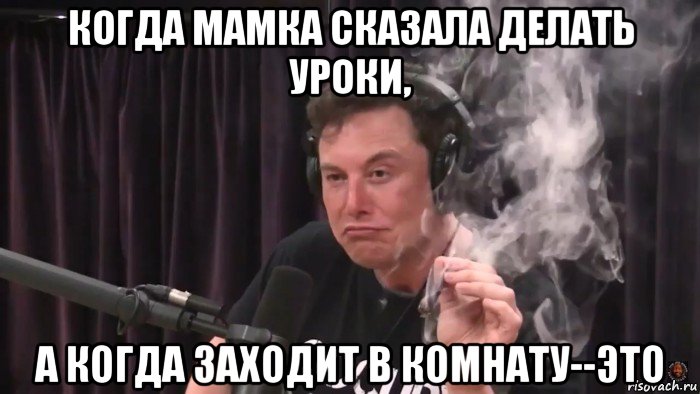 когда мамка сказала делать уроки, а когда заходит в комнату--это, Мем Илон Маск