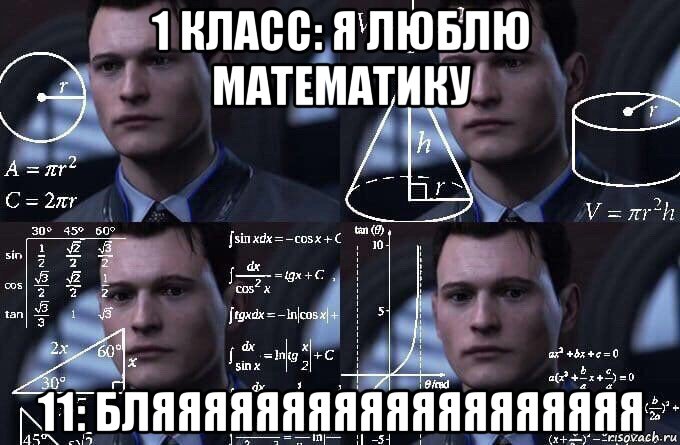 1 класс: я люблю математику 11: бляяяяяяяяяяяяяяяяяяя, Мем  Коннор задумался