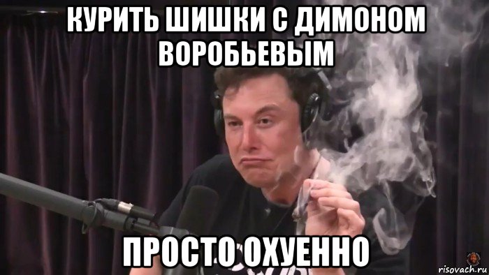 курить шишки с димоном воробьевым просто охуенно, Мем Илон Маск