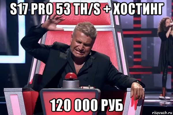 s17 pro 53 th/s + хостинг 120 000 руб, Мем   Отчаянный Агутин