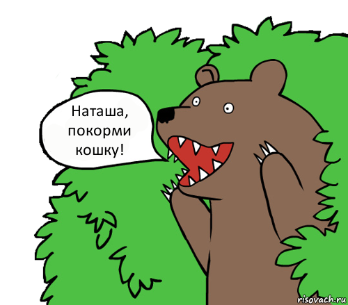 Наташа, покорми кошку!, Комикс медведь из кустов
