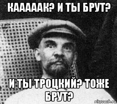 кааааак? и ты брут? и ты троцкий? тоже брут?