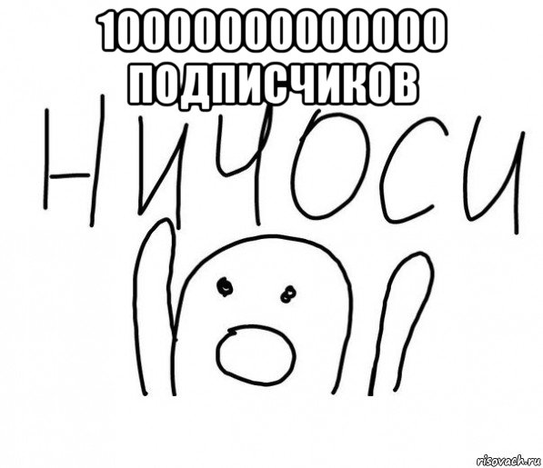 10000000000000 подписчиков , Мем  Ничоси