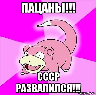 пацаны!!! ссср развалился!!!, Мем слоупок