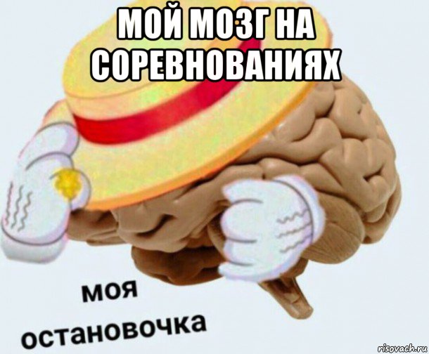 мой мозг на соревнованиях , Мем   Моя остановочка мозг