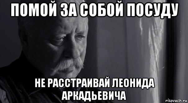 помой за собой посуду не расстраивай леонида аркадьевича