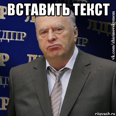 вставить текст , Мем Хватит это терпеть (Жириновский)