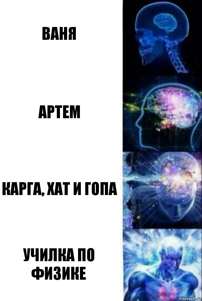 ваня артем карга, хат и гопа училка по физике, Комикс  Сверхразум