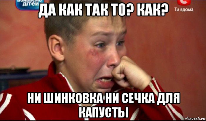 да как так то? как? ни шинковка ни сечка для капусты