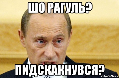 шо рагуль? пидскакнувся?, Мем путин