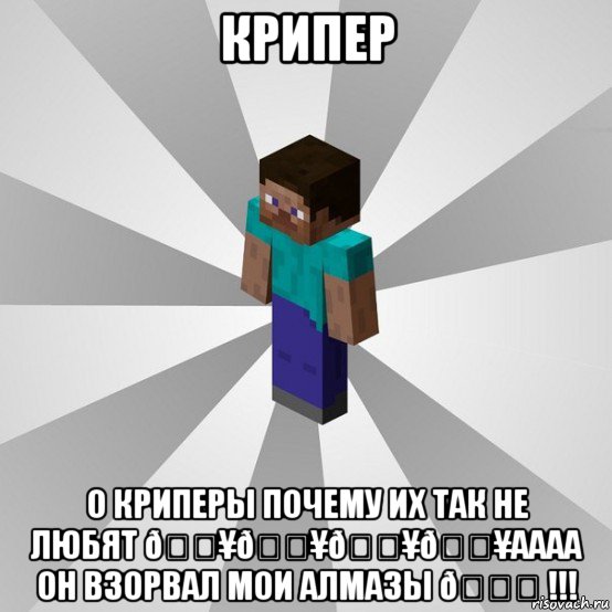 Мем Типичный игрок Minecraft