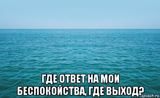  где ответ на мои беспокойства, где выход?