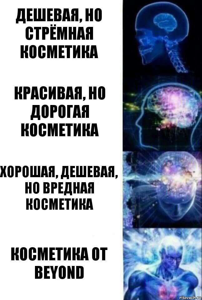 Дешевая, но стрёмная косметика Красивая, но дорогая косметика Хорошая, дешевая, но вредная косметика Косметика от Beyond, Комикс  Сверхразум