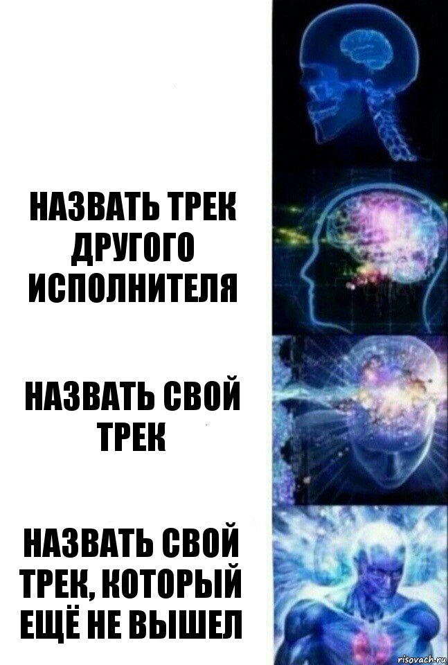  НАЗВАТЬ ТРЕК ДРУГОГО ИСПОЛНИТЕЛЯ НАЗВАТЬ СВОЙ ТРЕК НАЗВАТЬ СВОЙ ТРЕК, КОТОРЫЙ ЕЩЁ НЕ ВЫШЕЛ, Комикс  Сверхразум