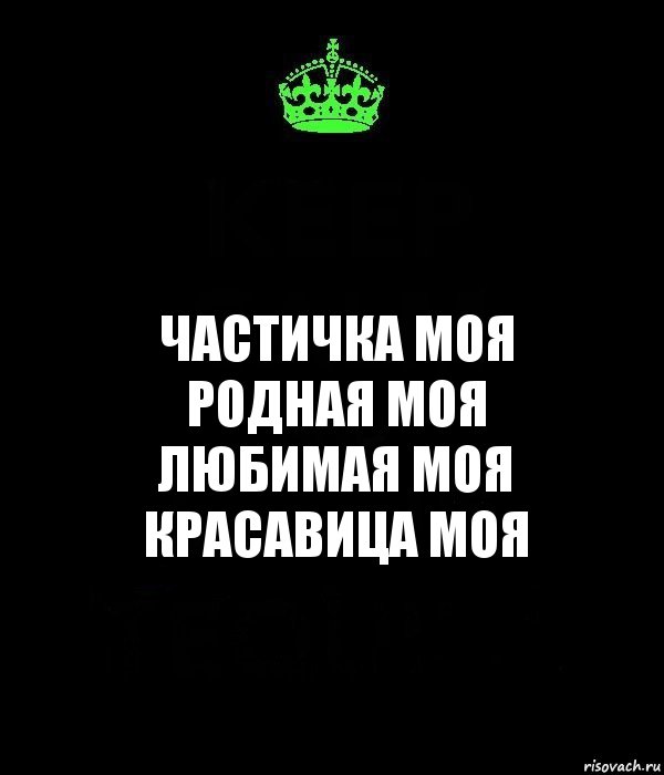 Частичка моя
Родная моя
Любимая моя
Красавица моя, Комикс Keep Calm черный