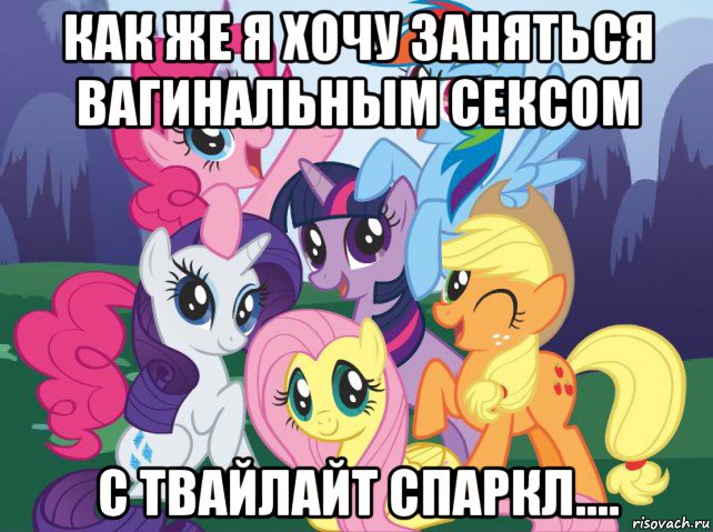 как же я хочу заняться вагинальным сексом с твайлайт спаркл...., Мем My little pony