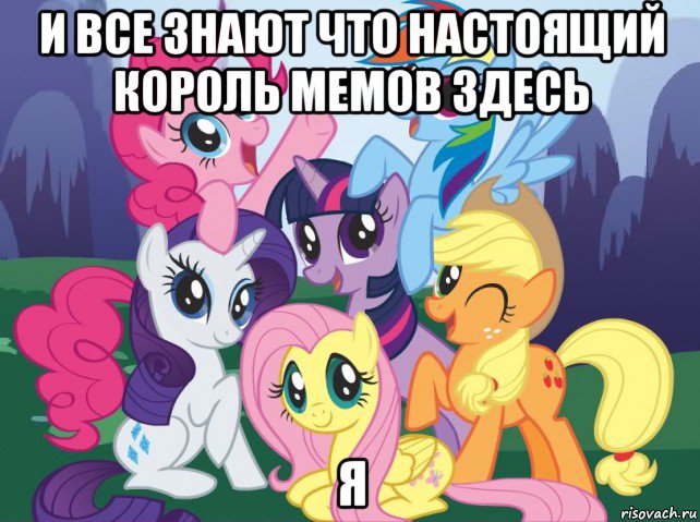 и все знают что настоящий король мемов здесь я, Мем My little pony