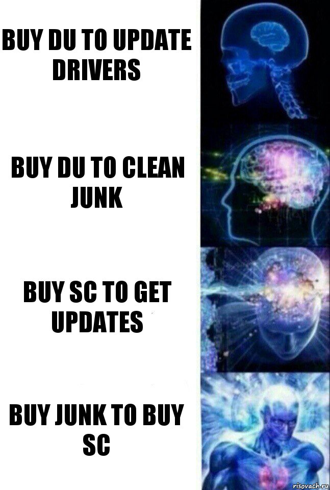 buy du to update drivers buy du to clean junk buy sc to get updates buy junk to buy sc, Комикс  Сверхразум