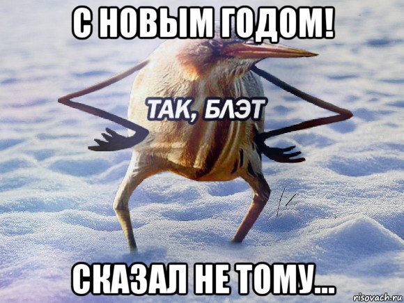 с новым годом! сказал не тому...