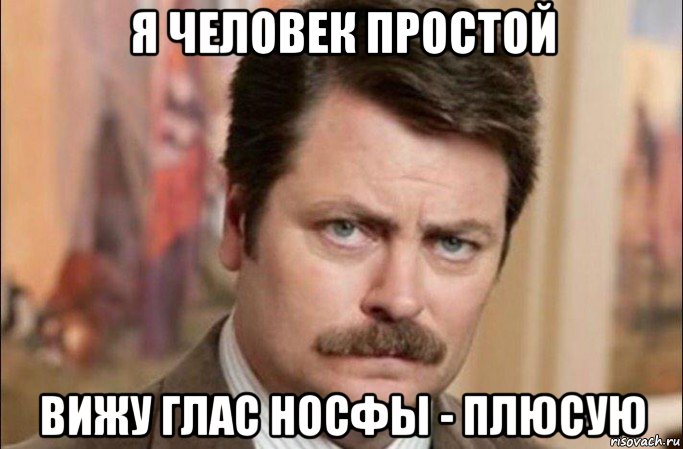 я человек простой вижу глас носфы - плюсую, Мем  Я человек простой