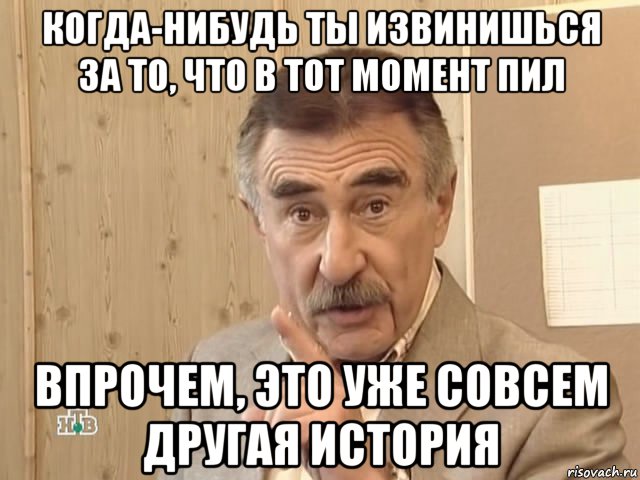 когда-нибудь ты извинишься за то, что в тот момент пил впрочем, это уже совсем другая история, Мем Каневский (Но это уже совсем другая история)