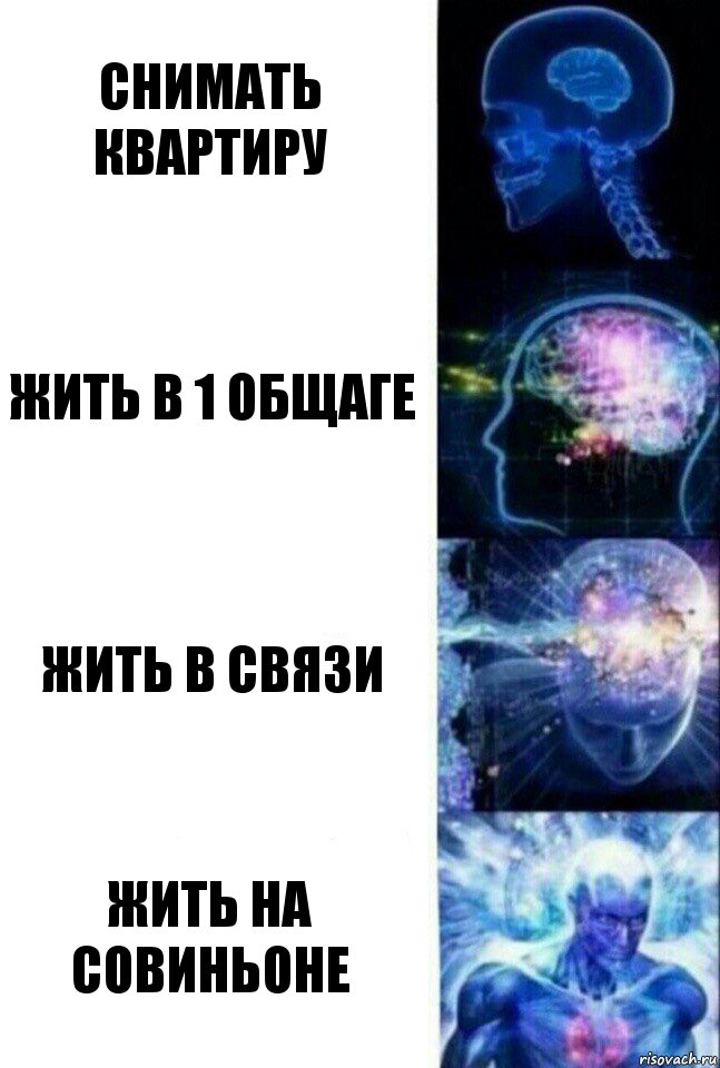 Снимать квартиру Жить в 1 общаге Жить в связи Жить на совиньоне, Комикс  Сверхразум