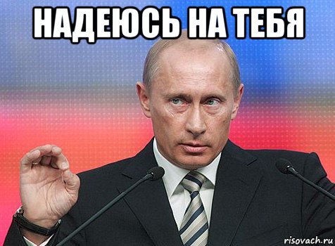 надеюсь на тебя , Мем путин