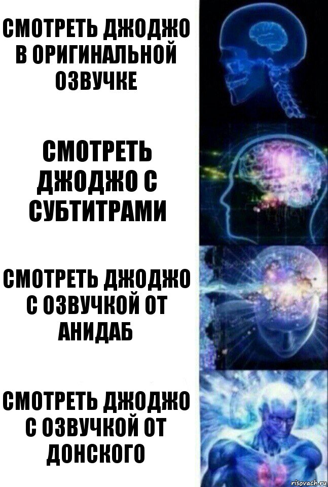 Смотреть джоджо в оригинальной озвучке Смотреть джоджо с субтитрами Смотреть джоджо с озвучкой от анидаб Смотреть джоджо с озвучкой от Донского, Комикс  Сверхразум