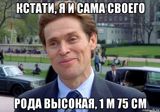 кстати, я и сама своего рода высокая, 1 м 75 см, Мем Знаете я и сам своего рода учёный