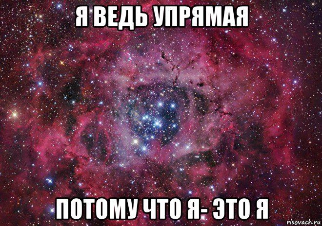 я ведь упрямая потому что я- это я, Мем Ты просто космос