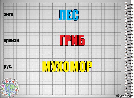 лес гриб мухомор