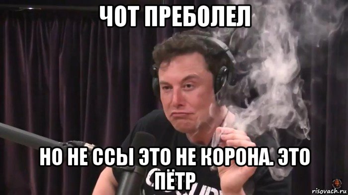 чот преболел но не ссы это не корона. это пётр, Мем Илон Маск