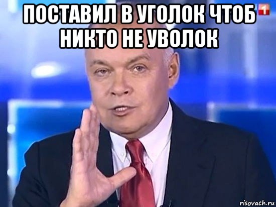 поставил в уголок чтоб никто не уволок , Мем Киселёв 2014