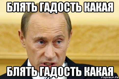 блять гадость какая блять гадость какая, Мем путин