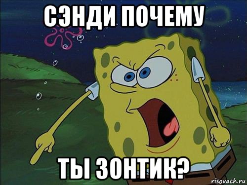 сэнди почему ты зонтик?