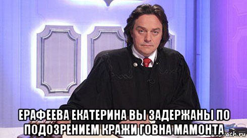  ерафеева екатерина вы задержаны по подозрением кражи говна мамонта, Мем Николай Бурделов