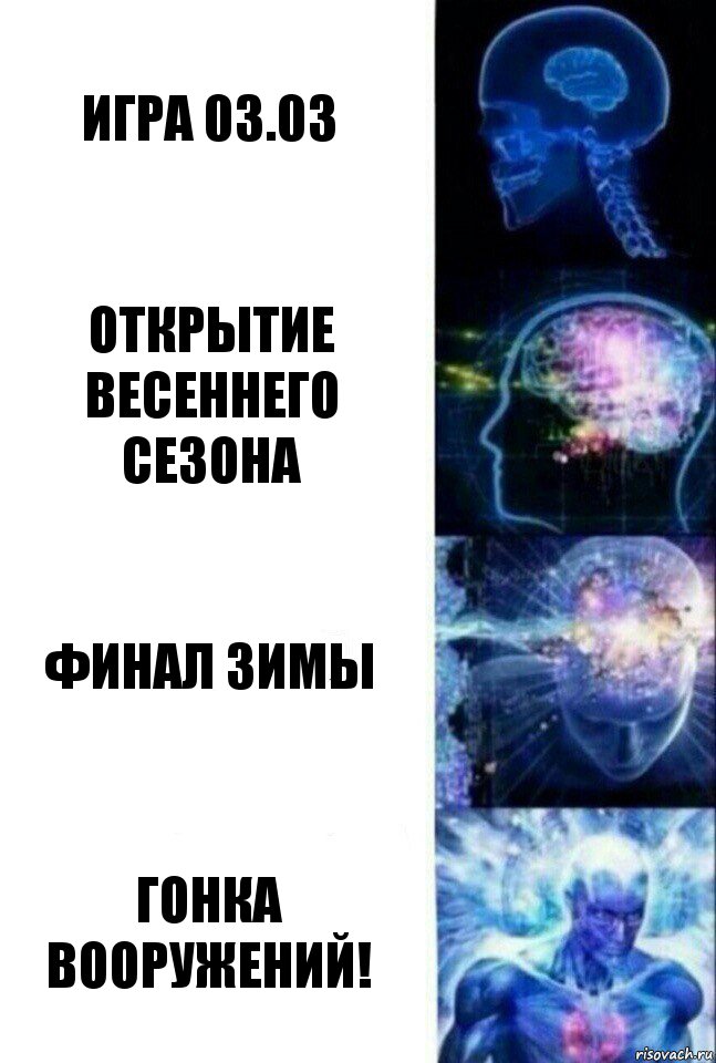 Игра 03.03 Открытие весеннего сезона Финал зимы ГОНКА ВООРУЖЕНИЙ!, Комикс  Сверхразум