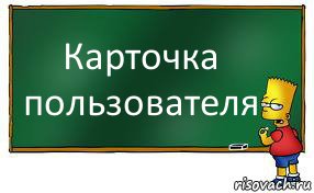 Карточка пользователя, Комикс Барт пишет на доске