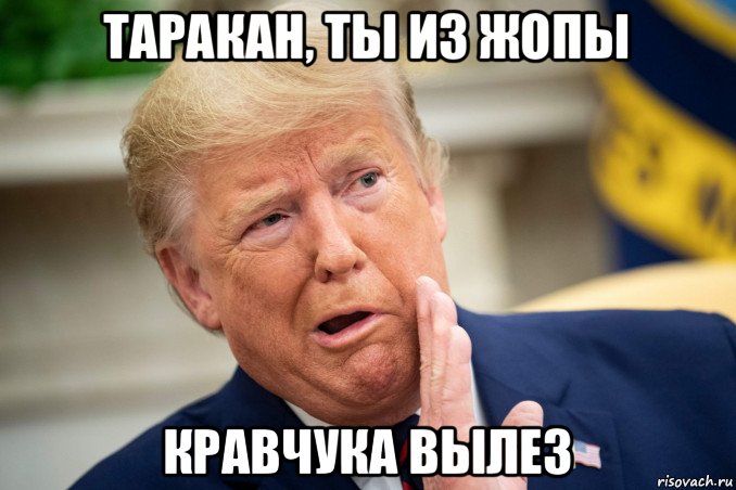 таракан, ты из жопы кравчука вылез, Мем Трамп