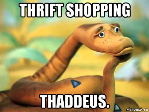 thrift shopping thaddeus.